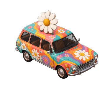 Blüten-Auto