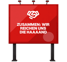Rotes Wahlplakat