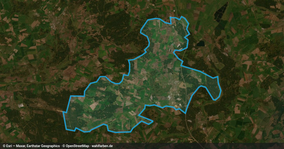 Kartenausschnitt des Gebiets 19288